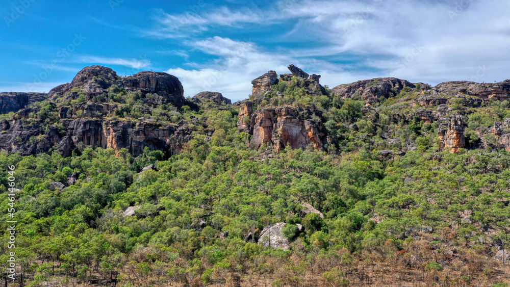jagged ancient rock escarpments in Kakadu National Park