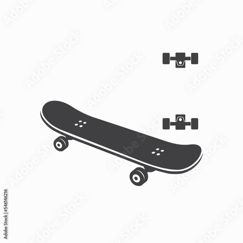 illustration of skateboard, vector art.