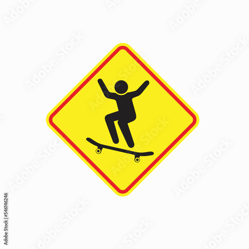 illustration of skateboard, vector art.