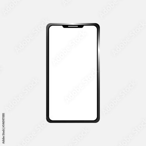 Smartphone mockup frameless blank screen frameless design