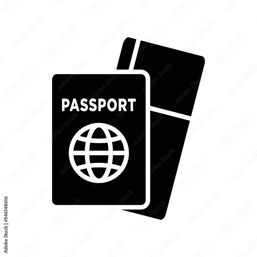 passport icon vector design template in white background passport icon vector design template in white background