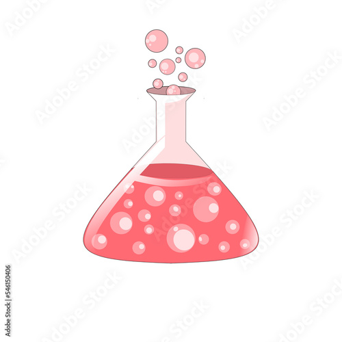 illustration of a flask with a liquid