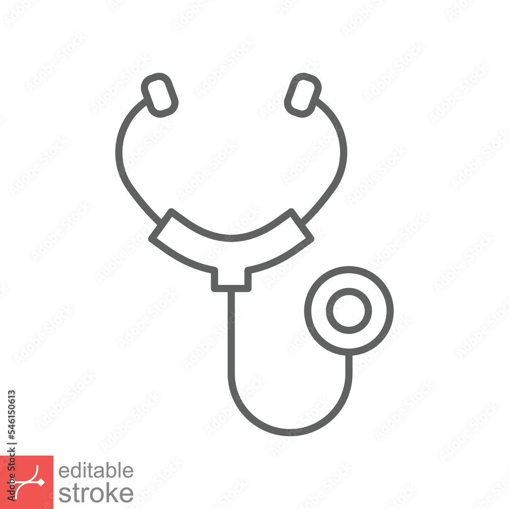 Stethoscope cardio device icon. Simple outline style. Medical, doctor equipment, health heart, hospital concept. Thin line vector illustration isolated on white background. Editable stroke EPS 10. Stethoscope cardio device icon. Simple outline style. Medical, doctor equipment, health heart, hospital concept. Thin line vector illustration isolated on white background. Editable stroke EPS 10.