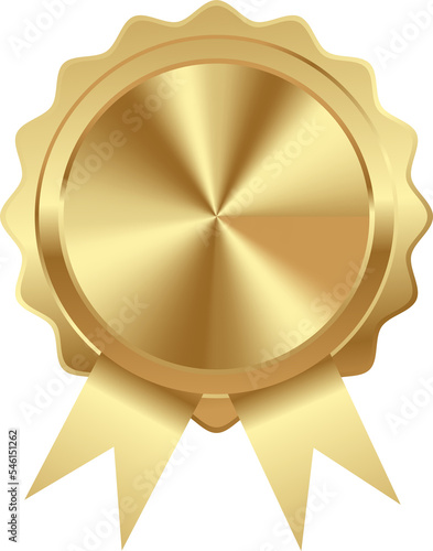 premium medal badge label luxury red gold