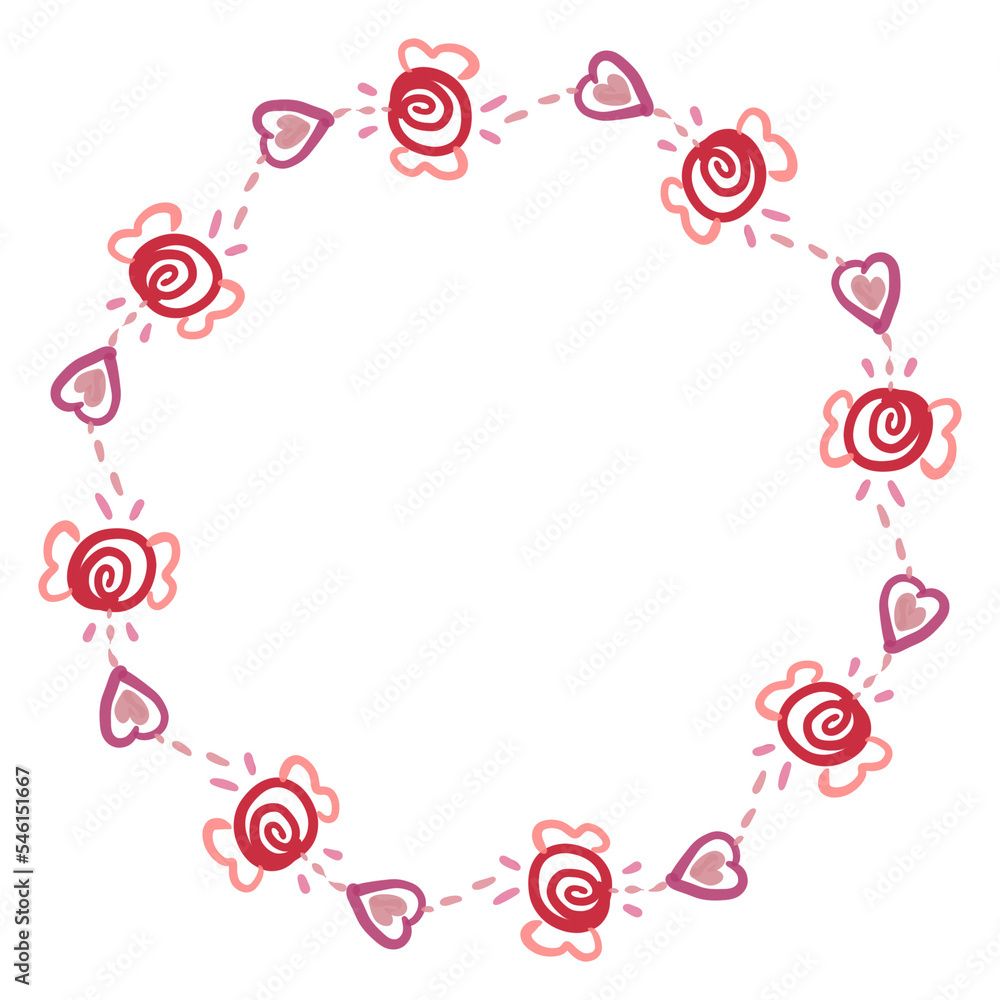 Valentine frame heart love wedding background drawing