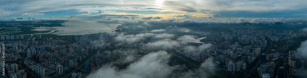 Aerial view of landscape in shenzhen city, China