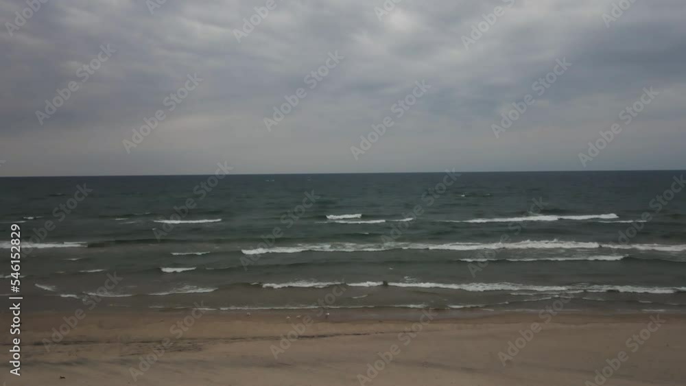 A storm off the west coast of lake Michigan.