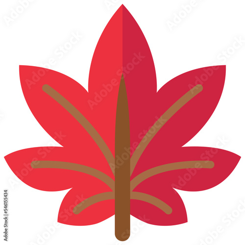 maple leaf flat icon