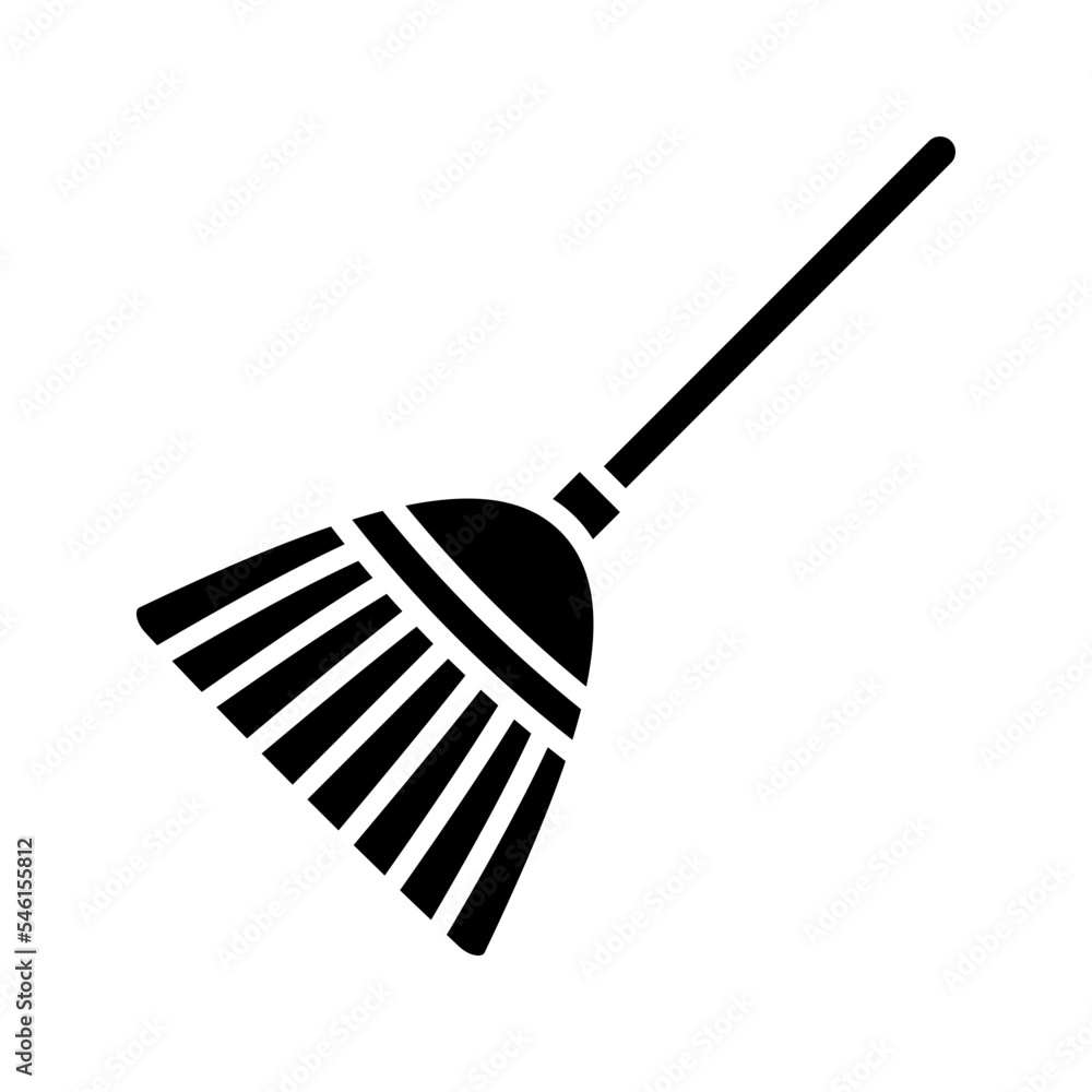 Broom icon. sign for mobile concept and web design. vector illustration Broom icon. sign for mobile concept and web design. vector illustration