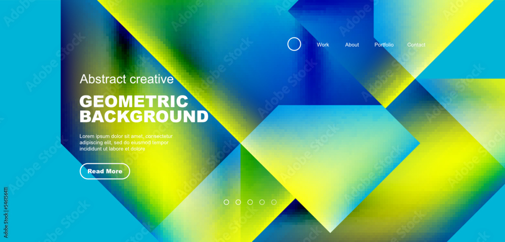 Fluid gradient geometric triangles, abstract landing page background. Minimal shapes composition for wallpaper, banner, background, leaflet, catalog, cover, flyer Fluid gradient geometric triangles, abstract landing page background. Minimal shapes composition for wallpaper, banner, background, leaflet, catalog, cover, flyer