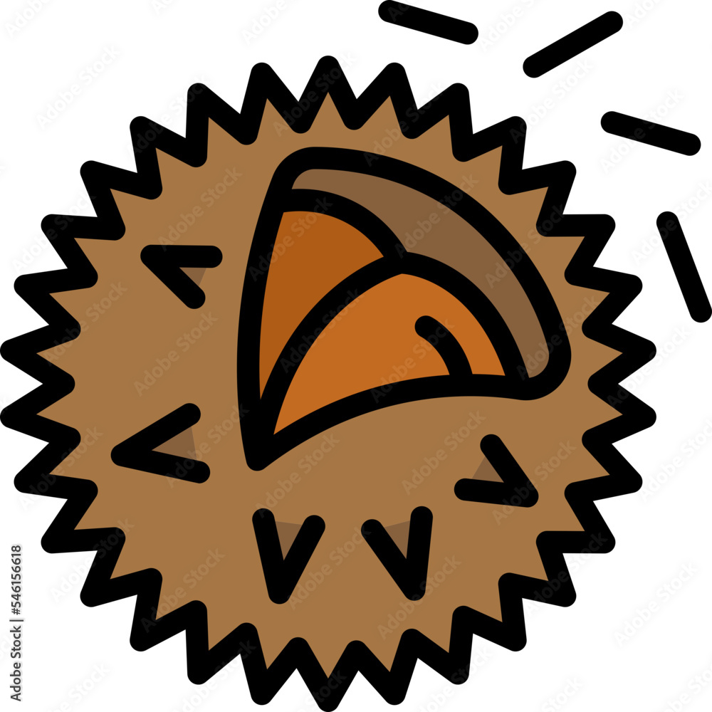 Obraz premium chestnut filled outline icon