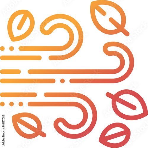 wind gradient line icon