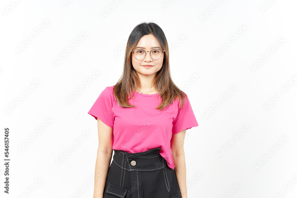 Smile and Looking at camera Of Beautiful Asian Woman Isolated On White Background Smile and Looking at camera Of Beautiful Asian Woman Isolated On White Background