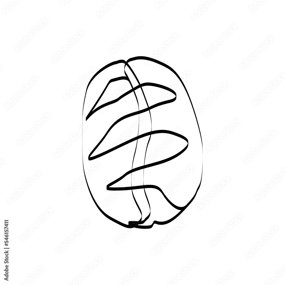 Continuous line drawing illustration of coffee Continuous line drawing illustration of coffee