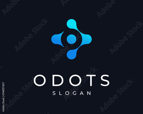 Letter O Molecule Abstract Science Technology Connection Physics Tech Modern Vector Logo Design