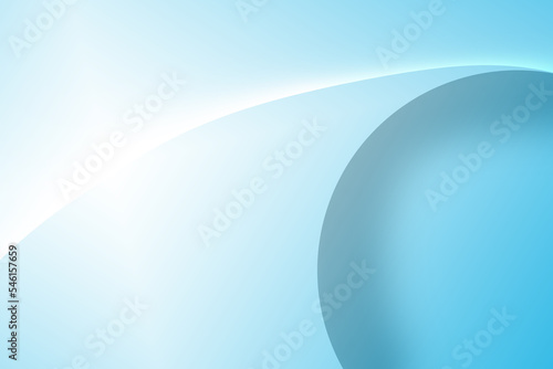 Abstract template light blue background. Various curves according to the imagination of the movement as light blue and white. With copy space.