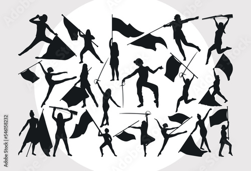Color Guard SVG Bundle, Marching Band Svg, Color Guard Mom Svg, Female Color Guard, Color Guard Flag