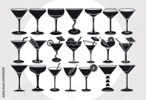 Martini Glass SVG Bundle, Glass Svg, Lime Svg, Party Glass Svg, Juice Glass Svg, Toothpick Umbrella Svg, Drink Glass Svg,
