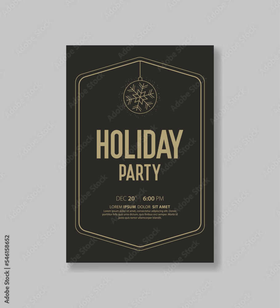 Vector illustration design for holiday party and happy new year party invitation flyer poster and greeting card template Vector illustration design for holiday party and happy new year party invitation flyer poster and greeting card template