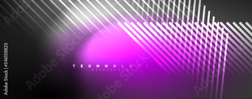 Light beams  neon lines abstract background. Vector Illustration For Wallpaper  Banner  Background  Card  Book Illustration  landing page