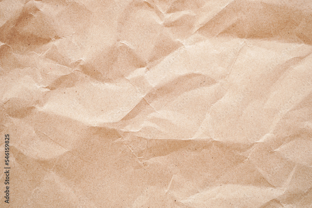 Obraz premium Brown crumple recycle paper texture can be use as background