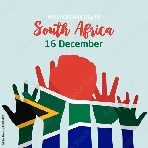 Reconciliation Day of South Africa Vector Illustration Vector Illustration. Suitable for greeting card poster and banner