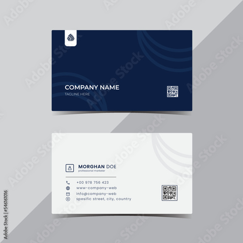 modern blue business card design template