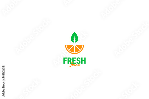 Fresh juice logo design vector template illustration
