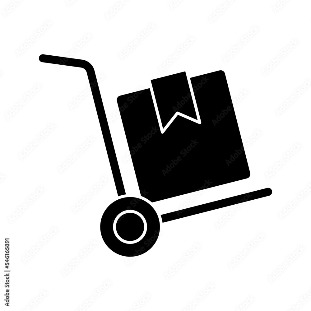 Dolly icon. sign for mobile concept and web design. vector illustration Dolly icon. sign for mobile concept and web design. vector illustration