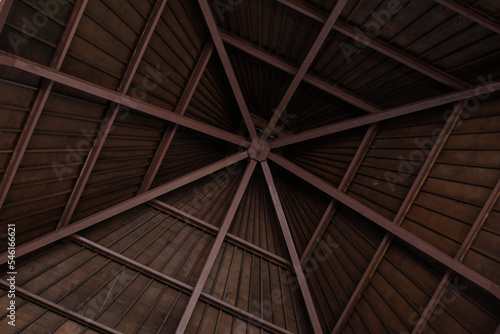 ROOF MADE OF WOOD WITH BEAUTIFUL PATTERNS