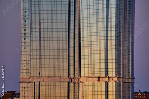 Wallpaper Mural Aquamarine residential high-rise complex on the sports embankment of the city of Vladivostok at sunset. Torontodigital.ca