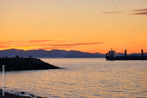 View of the Amur Bay at sunset. © rdv27