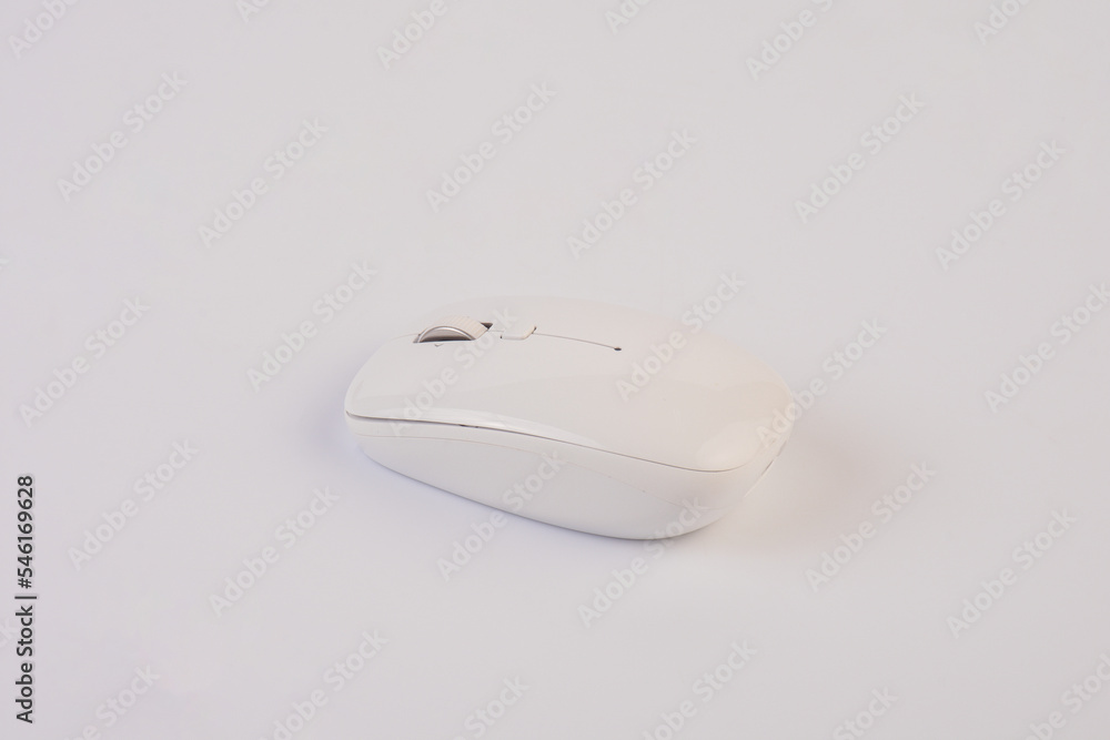 Wireless computer mouse on white background Wireless computer mouse on white background