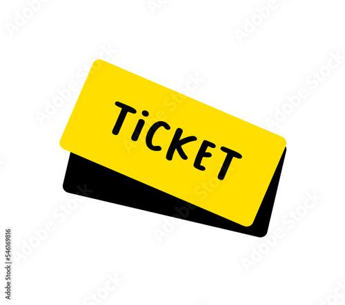 Ticket vector design template. Event entry pass paper symbol. 