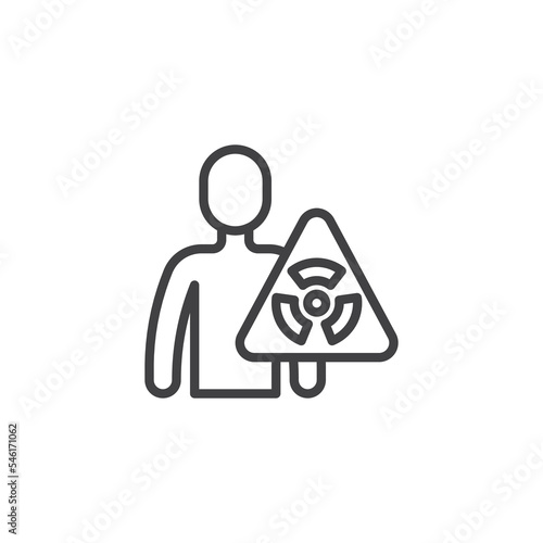 Health hazard line icon