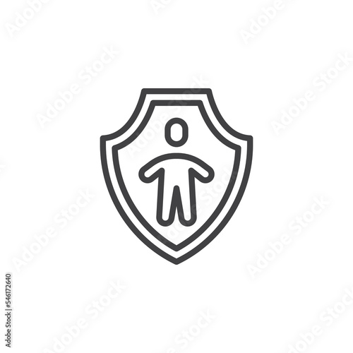 Human health protection line icon