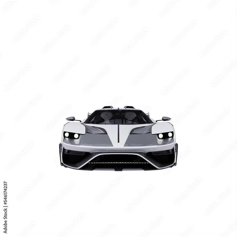 Concept Metallic White Sports Car Concept Metallic White Sports Car