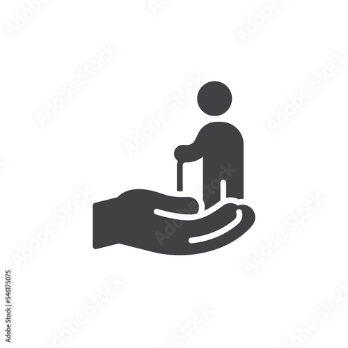 Elderly care vector icon
