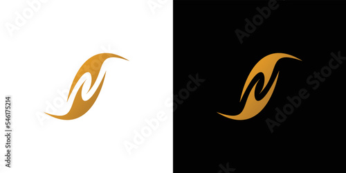 Unique and modern SN logo design