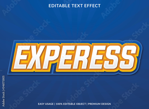 express text effect template with abstract background style use for business logo and brand
