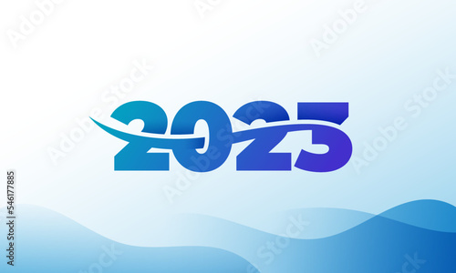 2023 new year modern colorful illustration with simple shapes for calendar or greeting card