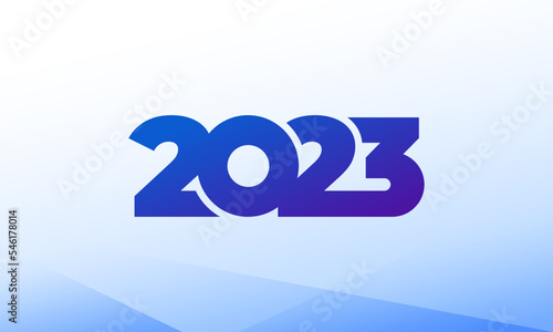 2023 new year modern colorful illustration with simple shapes for calendar or greeting card