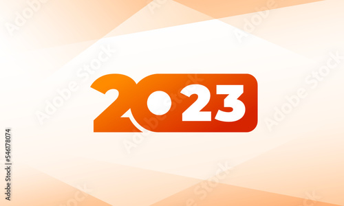 2023 new year modern colorful illustration with simple shapes for calendar or greeting card