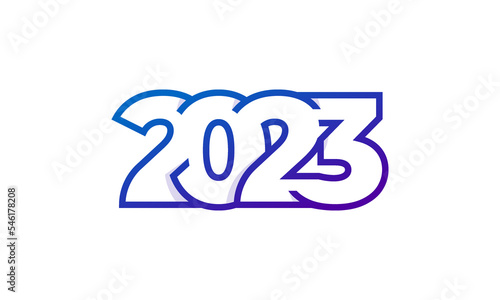 2023 new year modern colorful overlapping illustration with simple shapes for calendar or greeting card