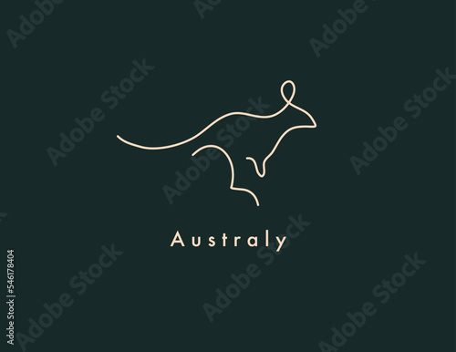 kangaroo animals mascot logo vector design photo