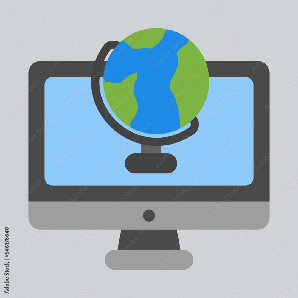 Geography icon in flat style, use for website mobile app presentation Geography icon in flat style, use for website mobile app presentation