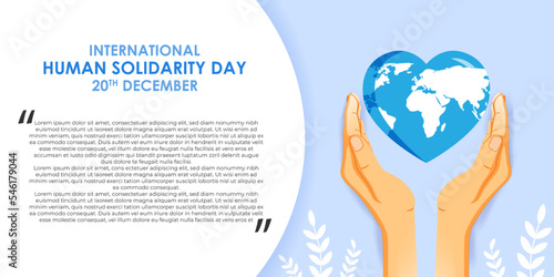 Vector illustration of International Human Solidarity Day