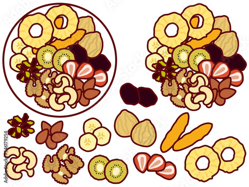 ドライフルーツとナッツ皿