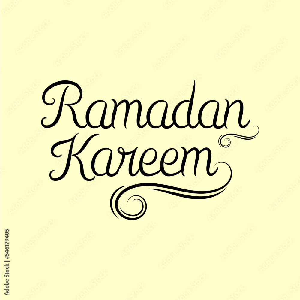Vector ramadan kareem writing for greeting to muslim people