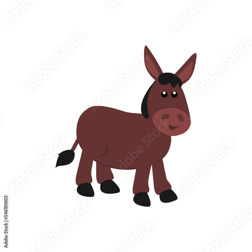 Vector illustration of a horse in cartoon style